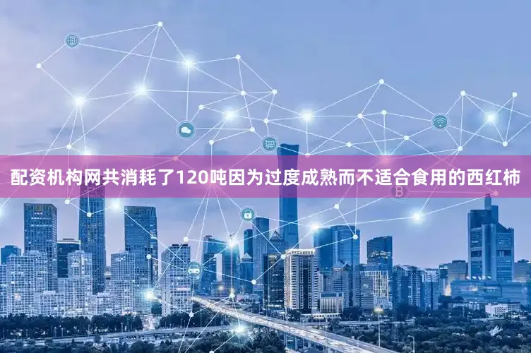 配资机构网共消耗了120吨因为过度成熟而不适合食用的西红柿